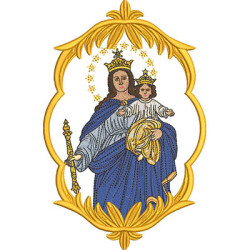 Embroidery Design Medal Of Our Lady Help Of Christians