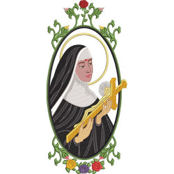 Matriz De Bordado Medalha Santa Rita De Cássia 28 Cm