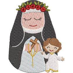 Matriz De Bordado Santa Rosa De Lima Cute