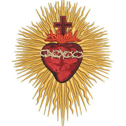 Matriz De Bordado Sagrado Coração De Jesus 16 Cm