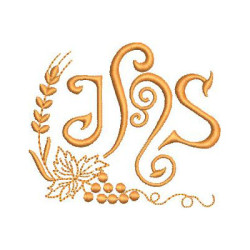 Matriz De Bordado Jhs Trigos E Uvas 8 Cm