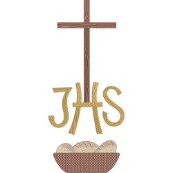 Matriz De Bordado Cruz Com Pães Jhs 33 Cm