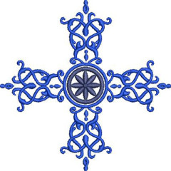 Matriz De Bordado Cruz Decorada 332..