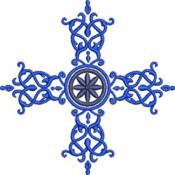 Matriz De Bordado Cruz Decorada 332