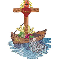 Matriz De Bordado Barquinho Sagrado Coração