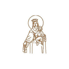 Matriz De Bordado Nossa Senhora Do Carmo 6 Cm Contorna..