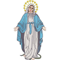 Diseño Para Bordado Nuestra Señora De Las Gracias 15 Cm