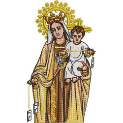 Diseño Para Bordado Nuestra Señora Del Carmel 15 Cm