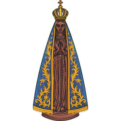 Diseño Para Bordado Nuestra Señora De Aparecida 18 Cm