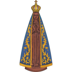 Diseño Para Bordado Nuestra Señora De Aparecida 30 Cm