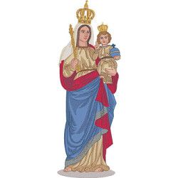 Diseño Para Bordado Nuestra Señora De La Abadía 45 Cm