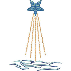 Diseño Para Bordado Estrella Con Ondas 27 Cm