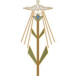 Diseño Para Bordado Flor Gran Con Divino 27 Cm