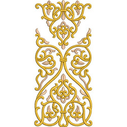 Diseño Para Bordado Arabeques Dorados 13 Cm De Ancho