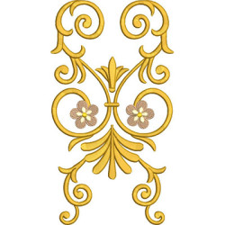 Diseño Para Bordado Arabeques Dorados 13 Cm De Ancho