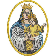 Embroidery Design Our Lady Of Health Medal 13 Cm..