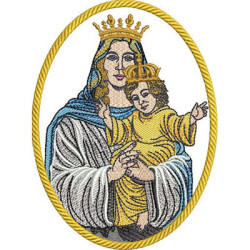 Diseño Para Bordado Medalla Nuestra Señora De La Salud 13 Cm