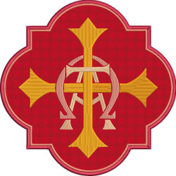 Diseño Para Bordado Marco Con Alfa Y Omega 19 Cm