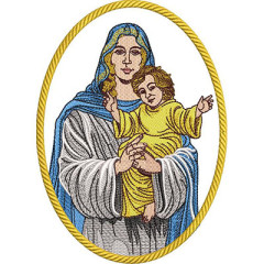 Embroidery Design Our Lady Of Health Medal 13 Cm..