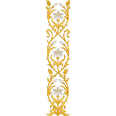 Embroidery Design Lilies With Arabesques 64 Cm..