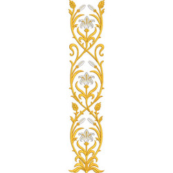 Diseño Para Bordado Lirios Con Arabesco 64 Cm