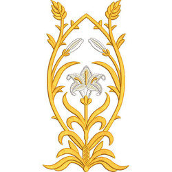 Diseño Para Bordado Arabescos Con Lirio 30 Cm