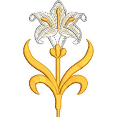 Diseño Para Bordado Lirio 13 Cm..
