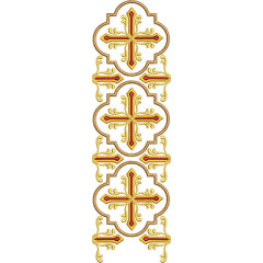 Embroidery Design 3 Crosses For Continuous Embroidery..