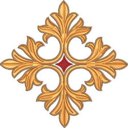 Diseño Para Bordado Cruz Decorada 17,5 Cm