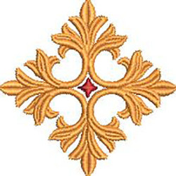 Diseño Para Bordado Cruz Decorada 335