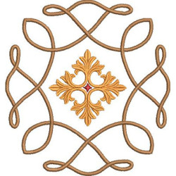 Diseño Para Bordado Cruz Decorada 336