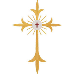 Diseño Para Bordado Cruz 28 Cm