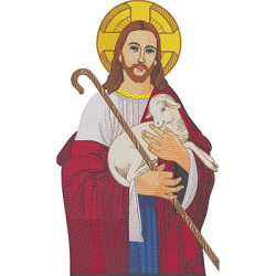 Matriz De Bordado Jesus Bom Pastor 34 Cm