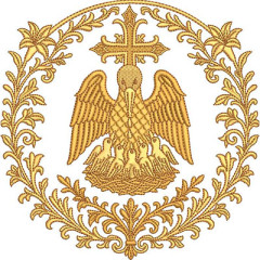 Embroidery Design Liturgical Pelican In Frame With Lil..
