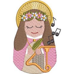 Matriz De Bordado Santa Cecília Cute