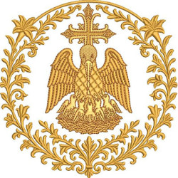 Matriz De Bordado Pelicano Liturgico Na Moldura Com Lírios 15 Cm 2