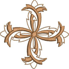 Embroidery Design Decorated Cross 337..