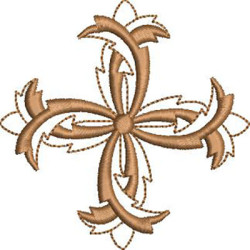 Matriz De Bordado Cruz Decorada 337