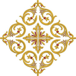 Matriz De Bordado Cruz Decorada 20 Cm