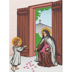 Diseño Para Bordado Santa Teresita Con El Niño Jesús..