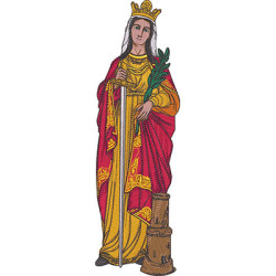 Matriz De Bordado Santa Bárbara 30 Cm