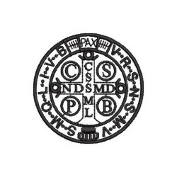 Diseño Para Bordado Medalla De San Benito Calada 6 Cm