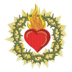 Diseño Para Bordado Sagrado Corazón De Jesús 9 Cm