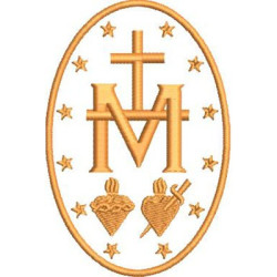 Diseño Para Bordado Medalla Nuestra Señora De Las Gracias 10 Cm 2