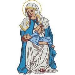 Embroidery Design Our Lady Of Divine Providence 12 Cm..
