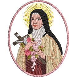 Diseño Para Bordado Medalla De Santa Teresita 11 Cm