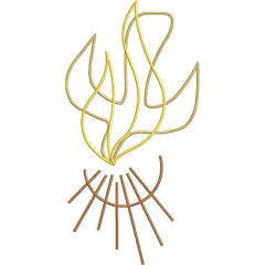 Diseño Para Bordado Pentecostés Contorneado 22 Cm..
