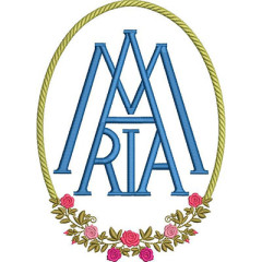 Embroidery Design Mary Floral Frame 18 Cm..