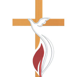 Matriz De Bordado Cruz Pentecostes 26 Cm