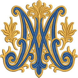 Diseño Para Bordado Mariano Decorado 13 Cm